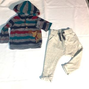 12M Moose Sweater & Pants Outfit